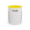11oz Vizsla Mug, Yellow, front view