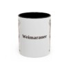 11oz Weimaraner Mug, Black, front view