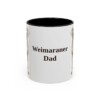 11oz Weimaraner Dog Dad Mug, Black, front view