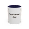 11oz Weimaraner Dog Dad Mug, Navy, front view
