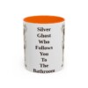 11oz Funny Weimaraner Mug, Orange, front view
