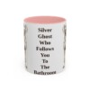 11oz Funny Weimaraner Mug, Pink, front view