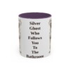 11oz Funny Weimaraner Mug, Purple, front view