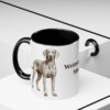 11oz Weimaraner Dog Mom Mug, Black, lifestyle photo