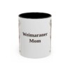 11oz Weimaraner Dog Mom Mug, Black, front view