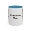 11oz Weimaraner Dog Mom Mug, Light Blue, front view