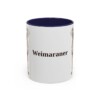 11oz Weimaraner Mug, Navy, front view