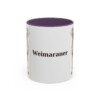 11oz Weimaraner Mug, Purple, front view