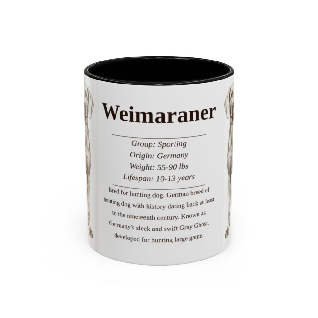 11oz-weimaraner-mug-writeup-black-front 11oz Weimaraner Mug, Black, front view