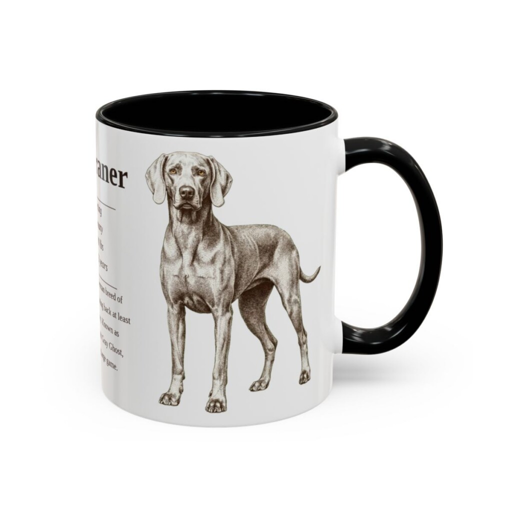 11oz-weimaraner-mug-writeup-black-right 11oz Weimaraner Mug, Black, right side view