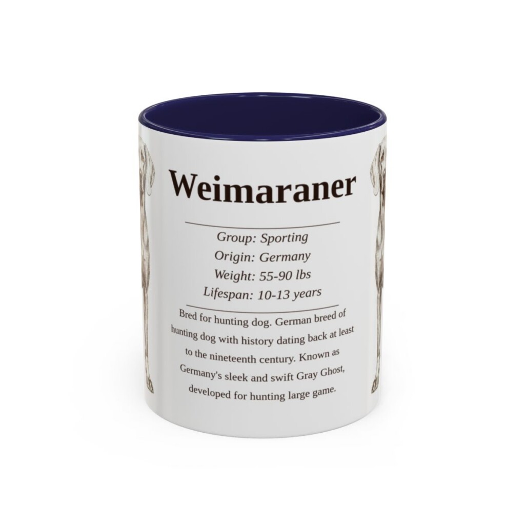 11oz-weimaraner-mug-writeup-navy 11oz Weimaraner Mug, Navy, front view