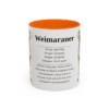 11oz-weimaraner-mug-writeup-orange 11oz Weimaraner Mug, Orange, front view