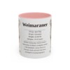 11oz-weimaraner-mug-writeup-pink 11oz Weimaraner Mug, Pink, front view