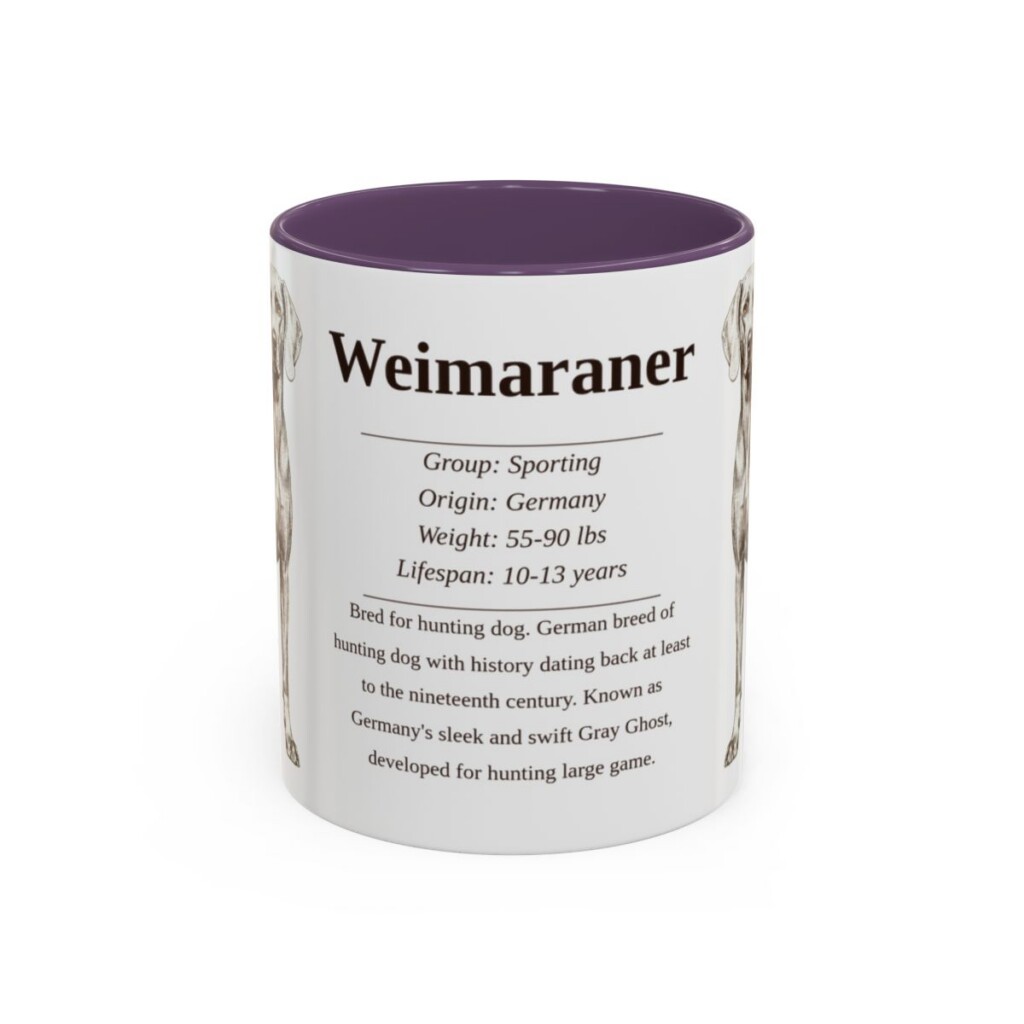 11oz-weimaraner-mug-writeup-purple 11oz Weimaraner Mug, Purple, front view