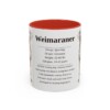 11oz-weimaraner-mug-writeup-red 11oz Weimaraner Mug, Red, front view