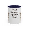 11oz Welsh Springer Spaniel Dog Dad Mug, Navy, front view
