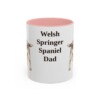 11oz Welsh Springer Spaniel Dog Dad Mug, Pink, front view