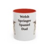 11oz Welsh Springer Spaniel Dog Dad Mug, Red, front view