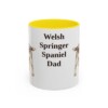 11oz Welsh Springer Spaniel Dog Dad Mug, Yellow, front view