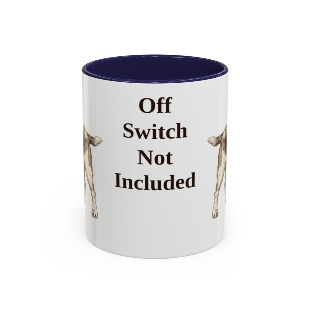 11oz Funny Welsh Springer Spaniel Mug, Navy, front view