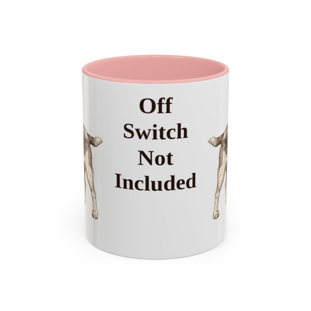 11oz Funny Welsh Springer Spaniel Mug, Pink, front view