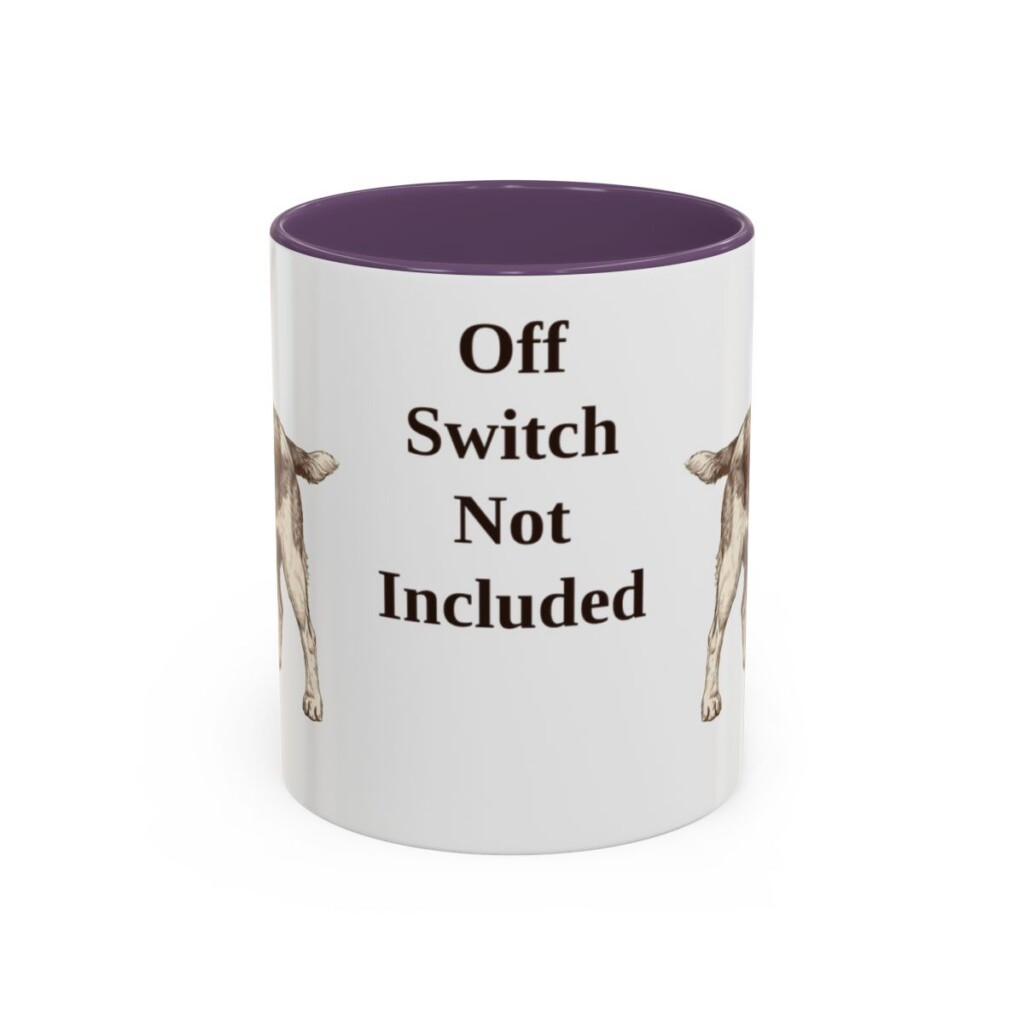 11oz Funny Welsh Springer Spaniel Mug, Purple, front view