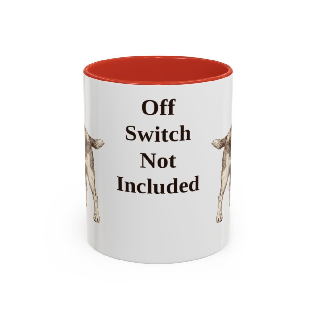 11oz Funny Welsh Springer Spaniel Mug, Red, front view