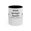11oz Welsh Springer Spaniel Latin Mug, Black, front view