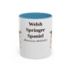 11oz Welsh Springer Spaniel Latin Mug, Light Blue, front view