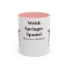 11oz Welsh Springer Spaniel Latin Mug, Pink, front view