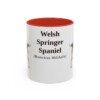 11oz Welsh Springer Spaniel Latin Mug, Red, front view