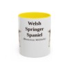 11oz Welsh Springer Spaniel Latin Mug, Yellow, front view