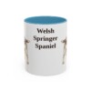 11oz Welsh Springer Spaniel Mug, Light Blue, front view
