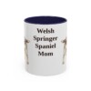 11oz Welsh Springer Spaniel Dog Mom Mug, Navy, front view