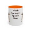 11oz Welsh Springer Spaniel Dog Mom Mug, Orange, front view