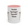 11oz Welsh Springer Spaniel Dog Mom Mug, Pink, front view