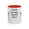 11oz Welsh Springer Spaniel Dog Mom Mug, Red, front view