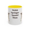 11oz Welsh Springer Spaniel Dog Mom Mug, Yellow, front view