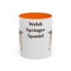 11oz Welsh Springer Spaniel Mug, Orange, front view