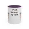 11oz Welsh Springer Spaniel Mug, Purple, front view