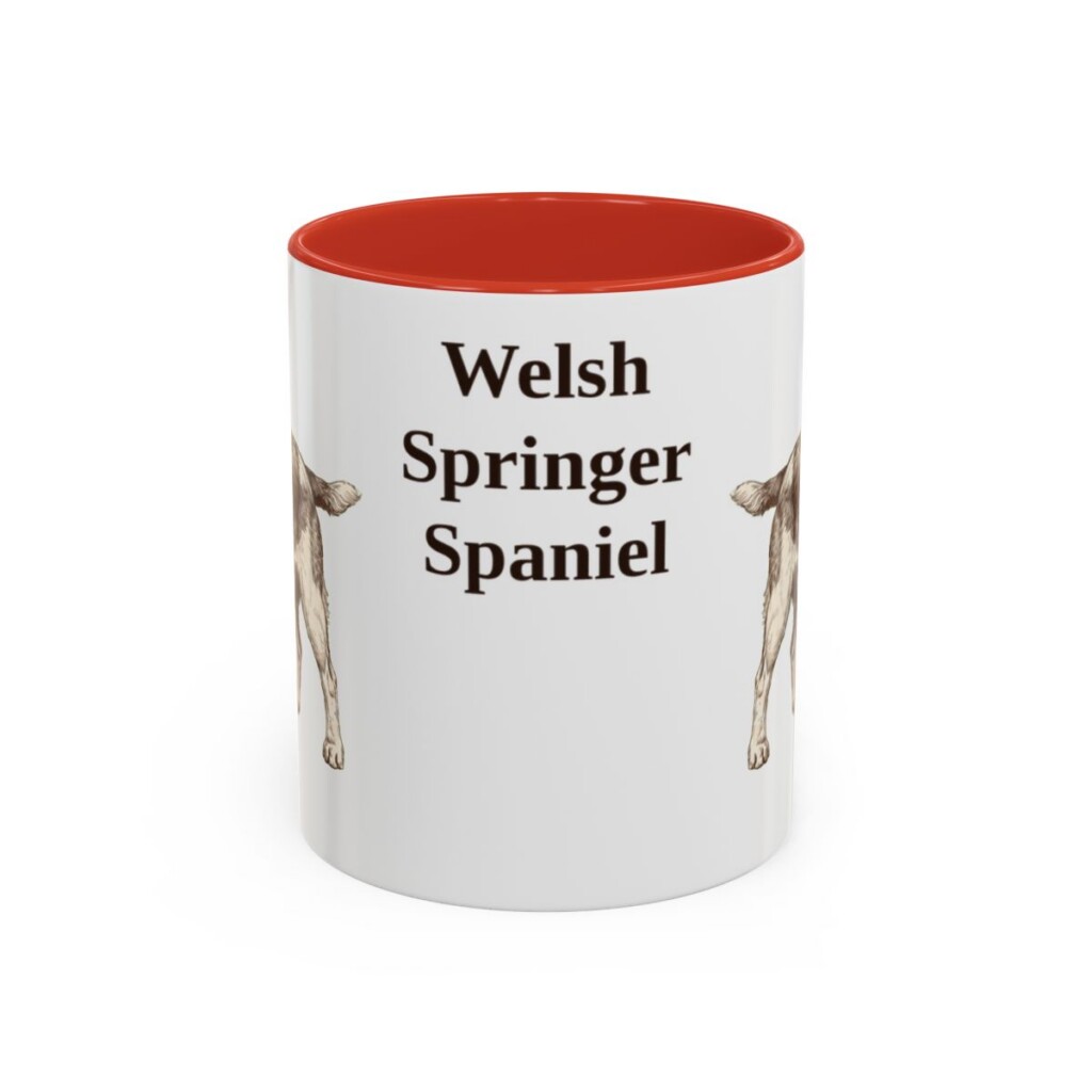 11oz Welsh Springer Spaniel Mug, Red, front view