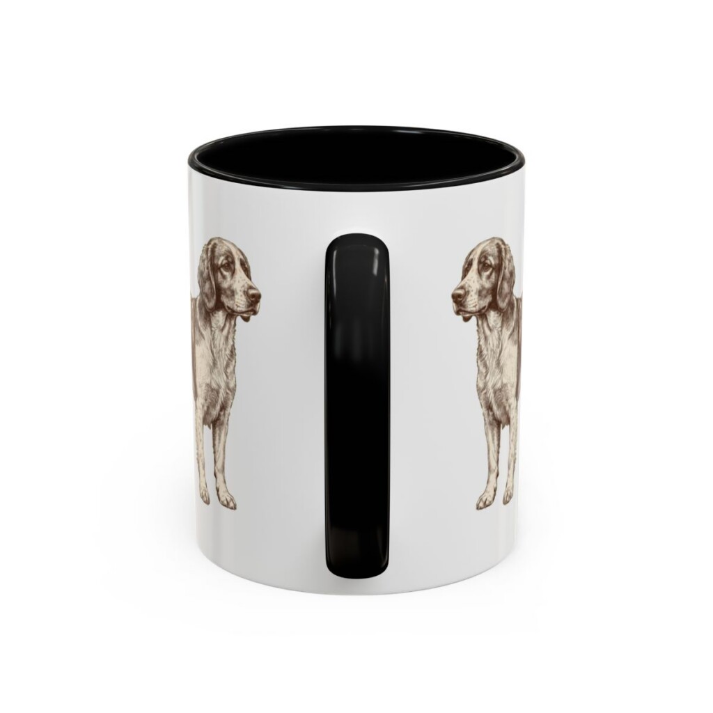 11oz Welsh Springer Spaniel Mug, Black, back view