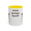 11oz Welsh Springer Spaniel Mug, Yellow, front view
