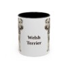 11oz Welsh Terrier Mug, Black, front view