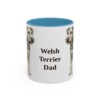 11oz Welsh Terrier Dog Dad Mug, Light Blue, front view
