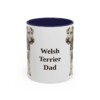 11oz Welsh Terrier Dog Dad Mug, Navy, front view