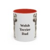 11oz Welsh Terrier Dog Dad Mug, Red, front view