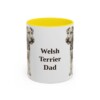 11oz Welsh Terrier Dog Dad Mug, Yellow, front view