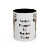 11oz Funny Welsh Terrier Mug, Black, front view