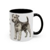 11oz Funny Welsh Terrier Mug, Black, right side view